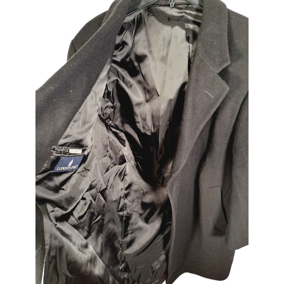 London Fog Men's 3-Buttoned Black Wallstreet Trench Size 42S - Picture 6 of 8